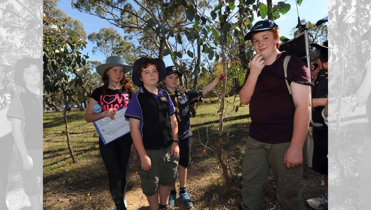 Josephine Bond, Aaron Timms, Kodi Souter and Michael Timms, all Horsham, at Scout camp in the Grampians. 