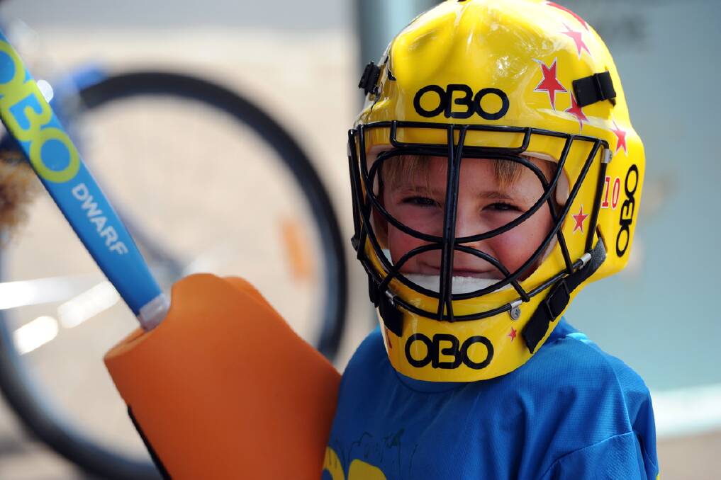 Madric Brennan, 4, hockey theme at Edenhope's Henley on Lake Wallace parade. 