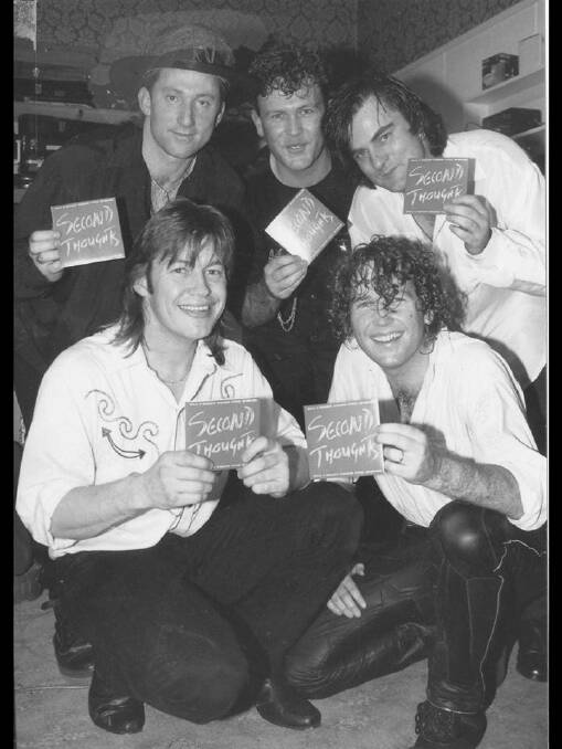 FLASHBACK: Horsham band Second Thoughts at a CD launch in Horsham in 1993. The band will reform for a one-off show at Natimuk’s National  Hotel on March 1. 