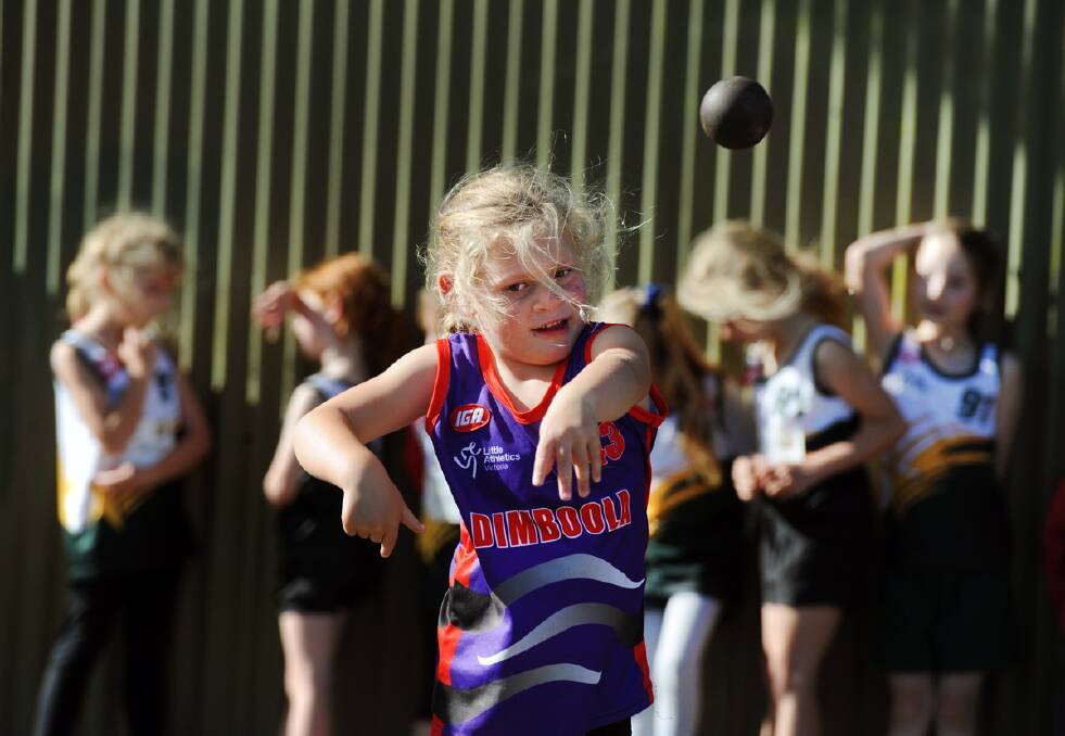 DECEMBER 2013: Anika Dumesny, Horsham and Dimboola Little Athletics Clubs joint night at Cornell Park. 