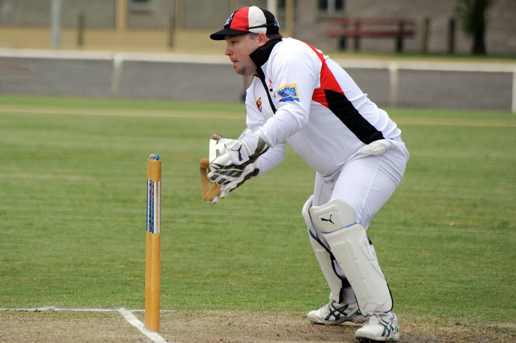 FINALS BOUND: A ton from Horsham Saints keeper-batsman Simon McKinnon has helped the side to a B Grade finals berth. Picture: KATE HEALY