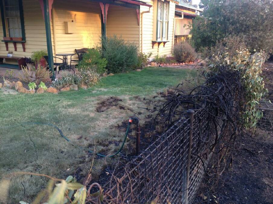 SAVED: The Todman family home was spared by the Grampians fi re which came to the fence. Picture: CONTRIBUTED