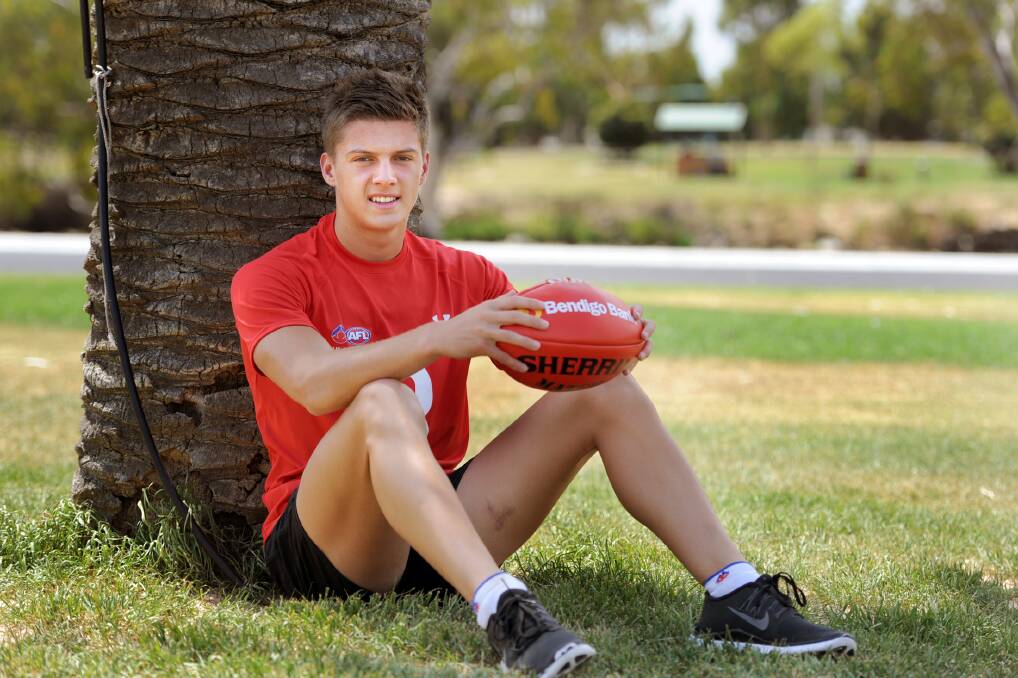 FLYING HIGH: Horsham’s multi-talented Darcy Tucker is heading off to New Zealand, representing Australia in a match against the New Zealand men’s national AFL team as part of the AIS-AFL Academy Level One squad. Picture: SAMANTHA CAMARRI