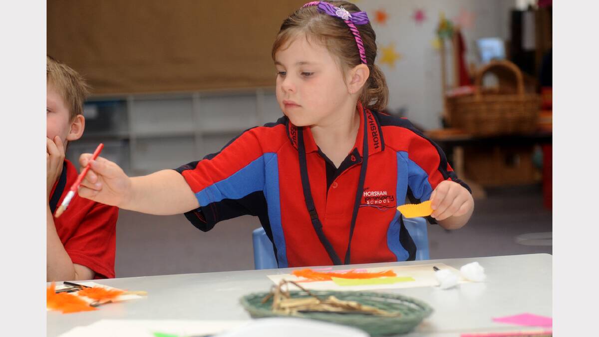 Jordain Laurie, 5, is a new prep at Horsham Primary School.