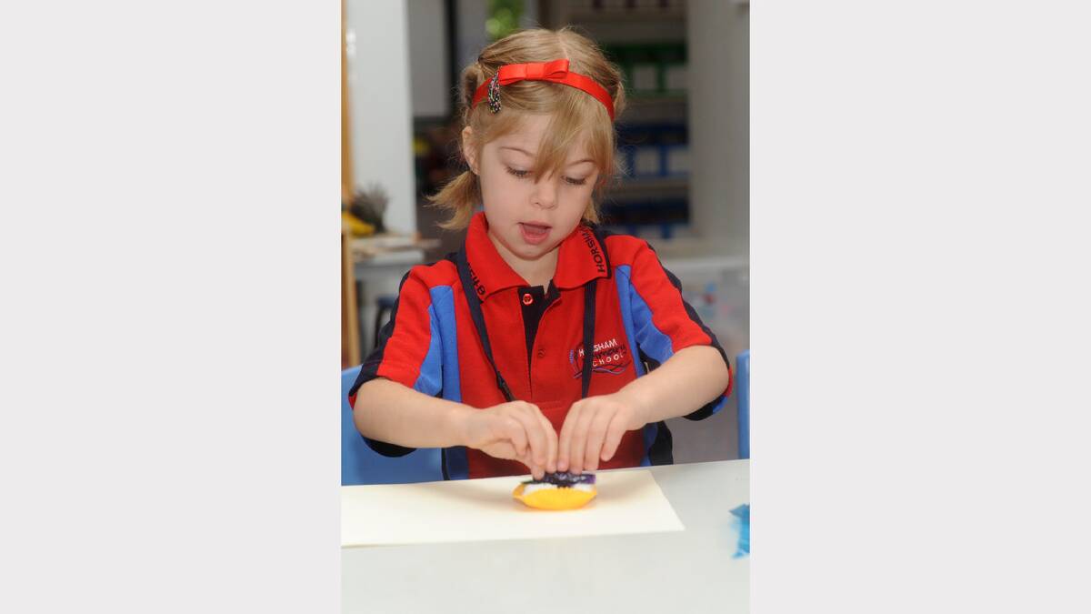 Lilli Wallis, 5, starts prep at Horsham Primary School.
