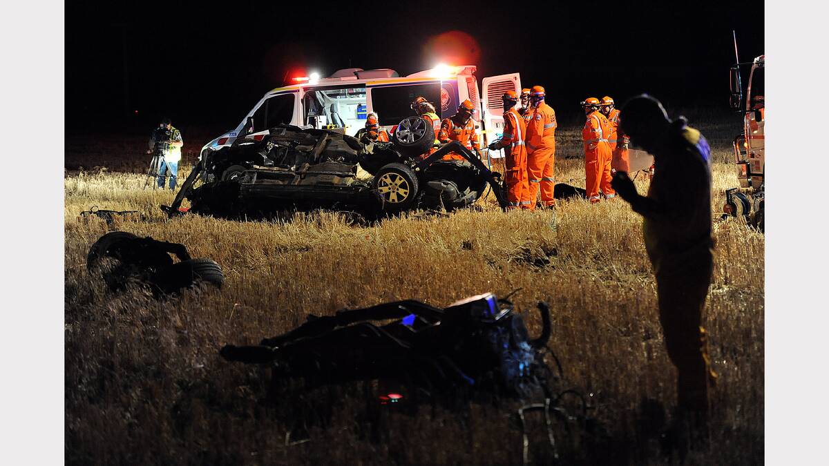 TRAGIC: The crash, which killed Sally Trethowan. Picture: PAUL CARRACHER