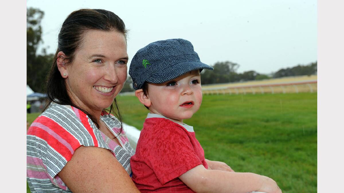 ALL SMILES: Nicole Walsh and Max Walsh, 2, at the Marma Cup.