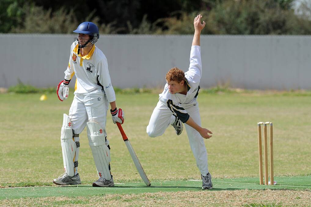 HELD BACK: Nhill's Shaun Smith, pictured batting, was held to just six runs at the weekend. Picture: PAUL CARRACHER