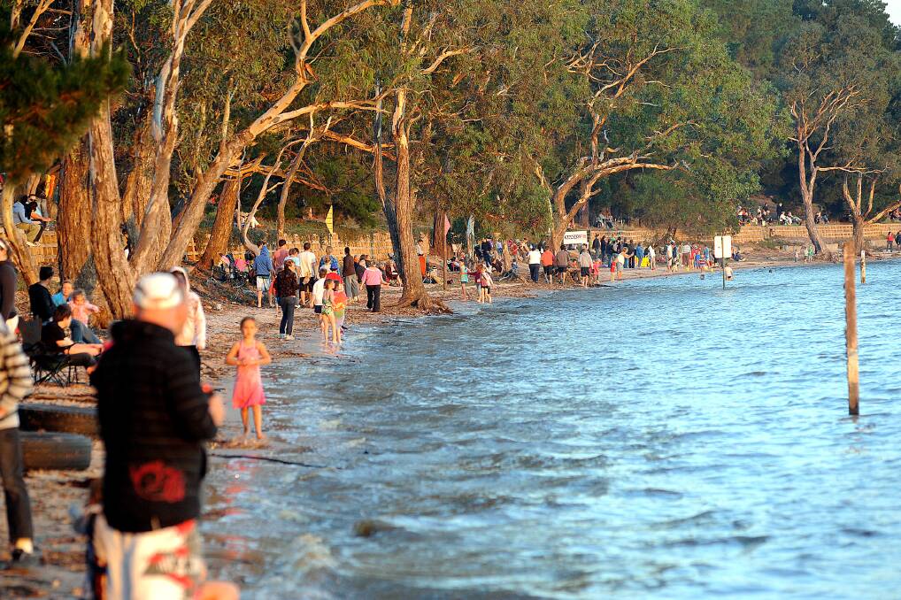 The crowd gathers at Green Lake in 2011. Picture: PAUL CARRACHER