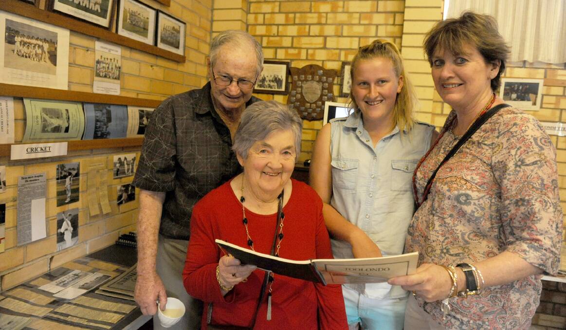 CELEBRATION: Horsham’s Peter and Pat Oakley and Ellie McDonald and her mum Paula, both of Dadswells Bridge, enjoy the Toolondo 25-year reunion. The four are all ex-Toolondo residents.