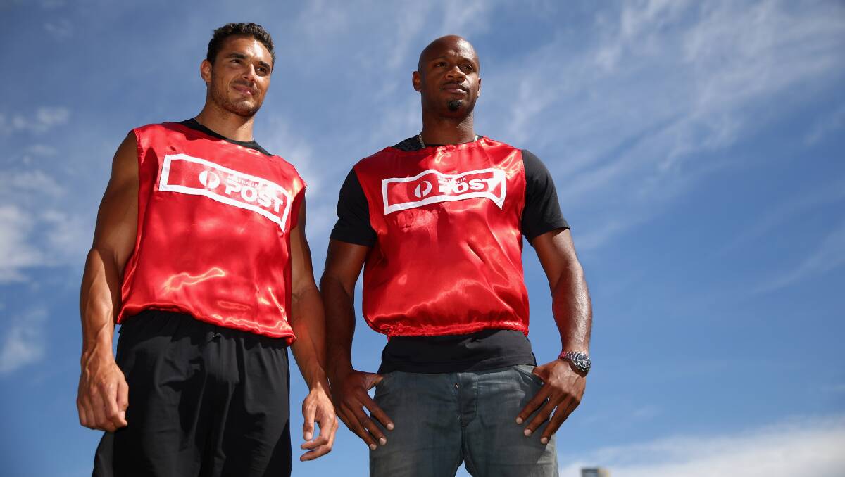 BANNED: Star sprinters Josh Ross and Asafa Powell – who both competed at this year’s Stawell Gift – have been suspended from the sport. Powell tested positive for a banned substance in July, while Ross has been issued with an infraction notice by Australian Sports Anti-Doping Agency for missing three drugs tests. Picture: GETTY IMAGES