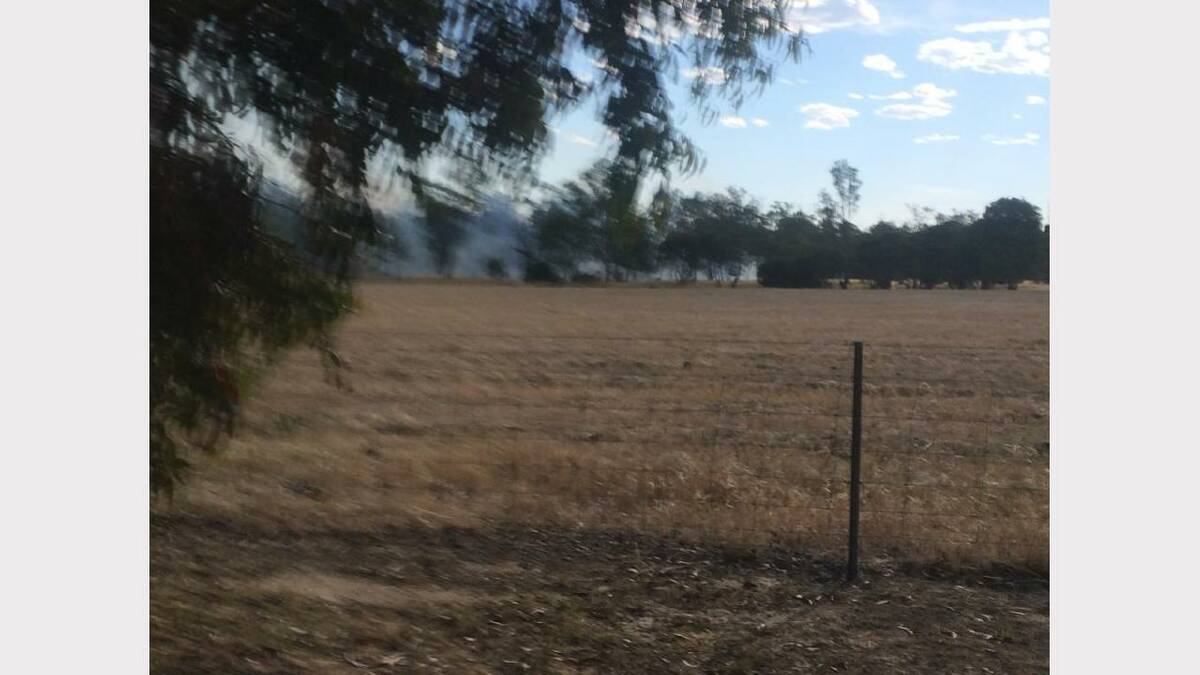 FIRE: This photo was taken from the end of Elizabeth Street, Dimboola.