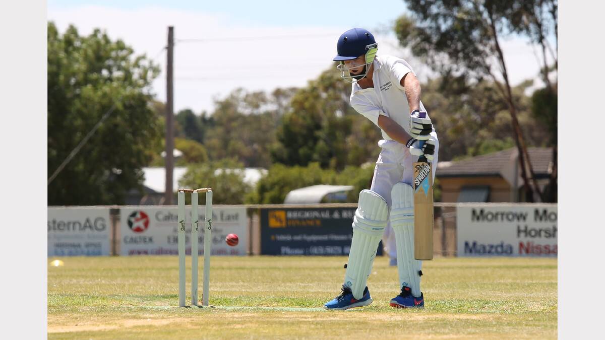 OUT: Nhill's Owen Conway, 13, is bowled out during the Under-14 Country Week competition at Nhill. Picture: THEA PETRASS