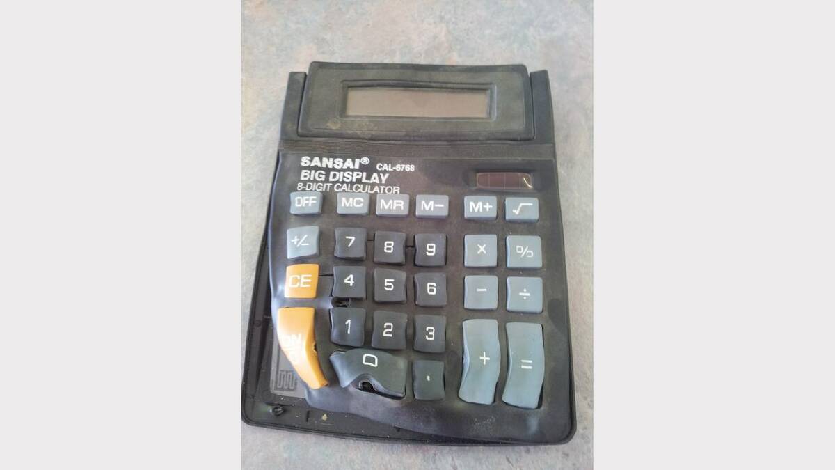 SO HOT THAT IT MELTED: The remains of a calculator affected by the heat in Nhill.