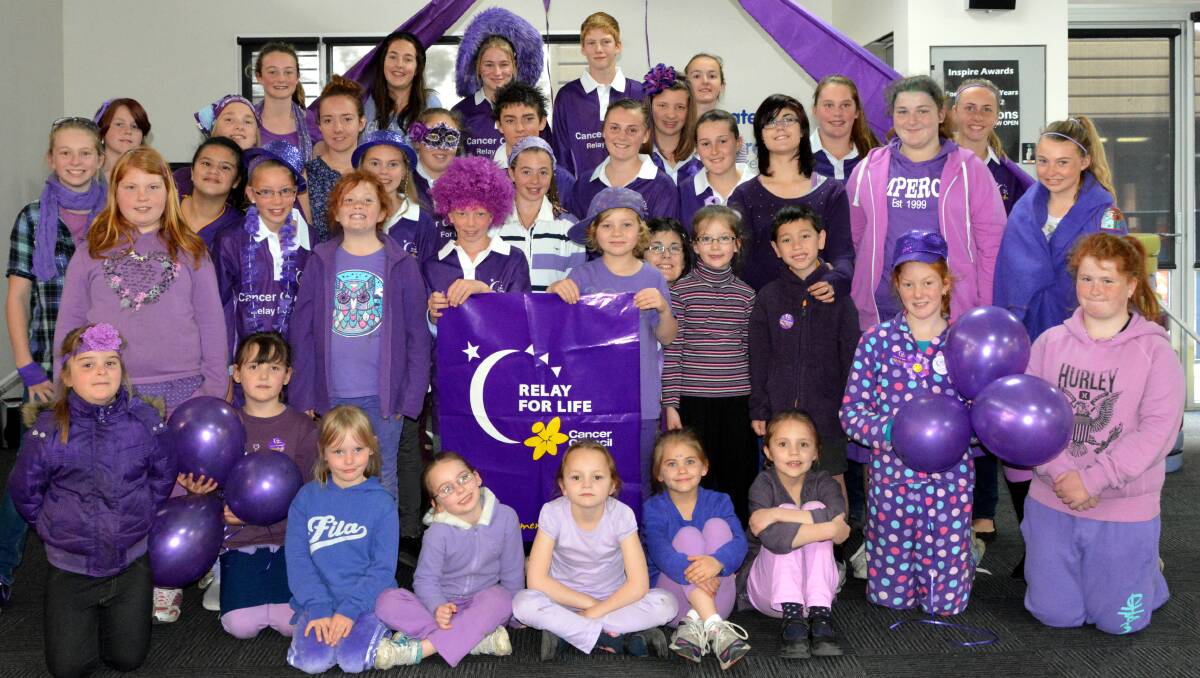 Goroke P12 College students dressed in purple and made and sold purple cupcakes and purple milkshakes on Friday as a Relay for Life fundraiser.