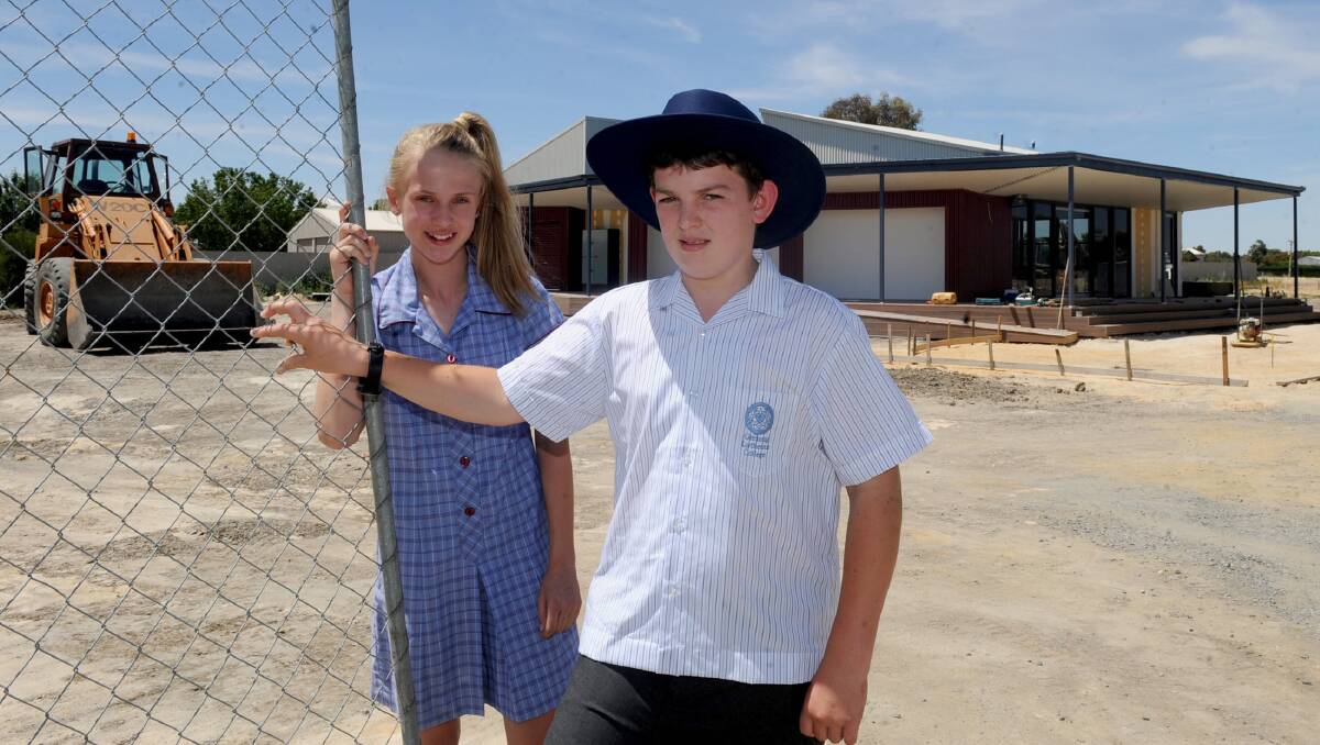 LEADERS: Holy Trinity Lutheran School grade six students Tarlie McCartney and Callum Hayes will join about 18 other students to head up the new middle school year seven class next year. Picture: SAMANTHA CAMARRI