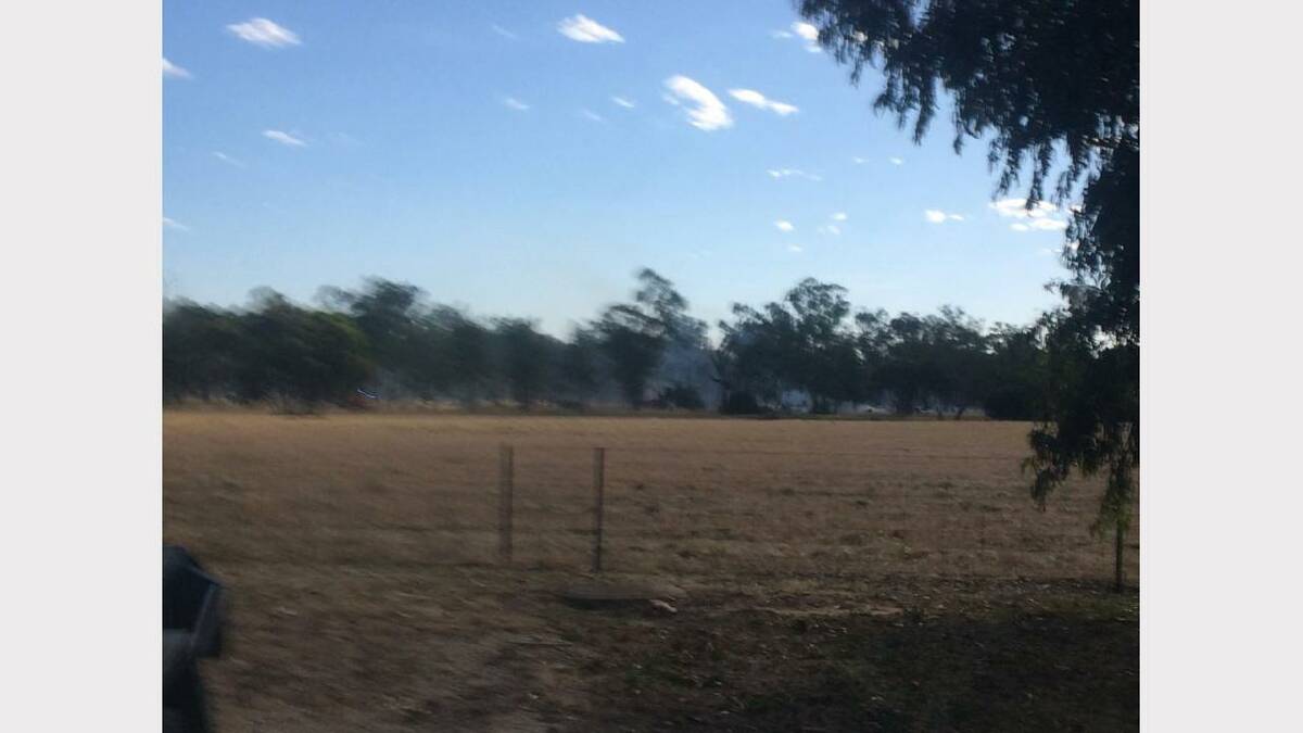 FIRE: This photo was taken from the end of Elizabeth Street, Dimboola.