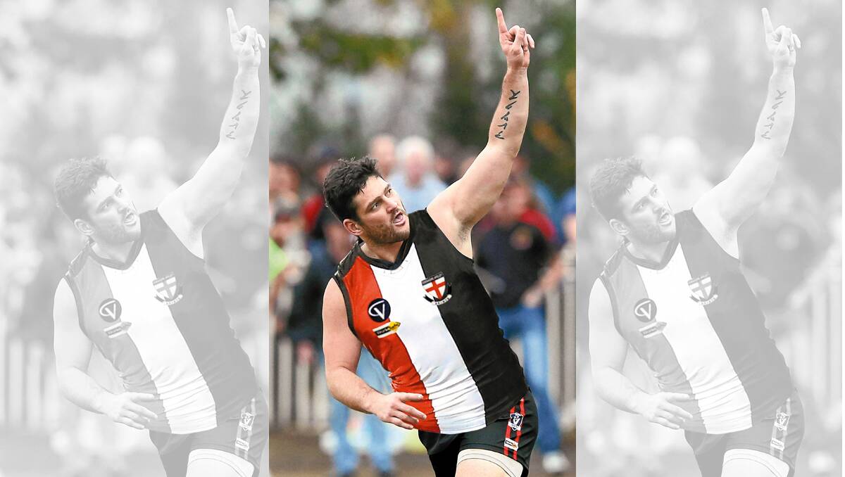 SAINT FEV: Former AFL star Brendan Fevola will play a one-off game for Edenhope-Apsley in round one of the 2014 Horsham District Football League season. Image has been digitally altered. Picture: GETTY IMAGES