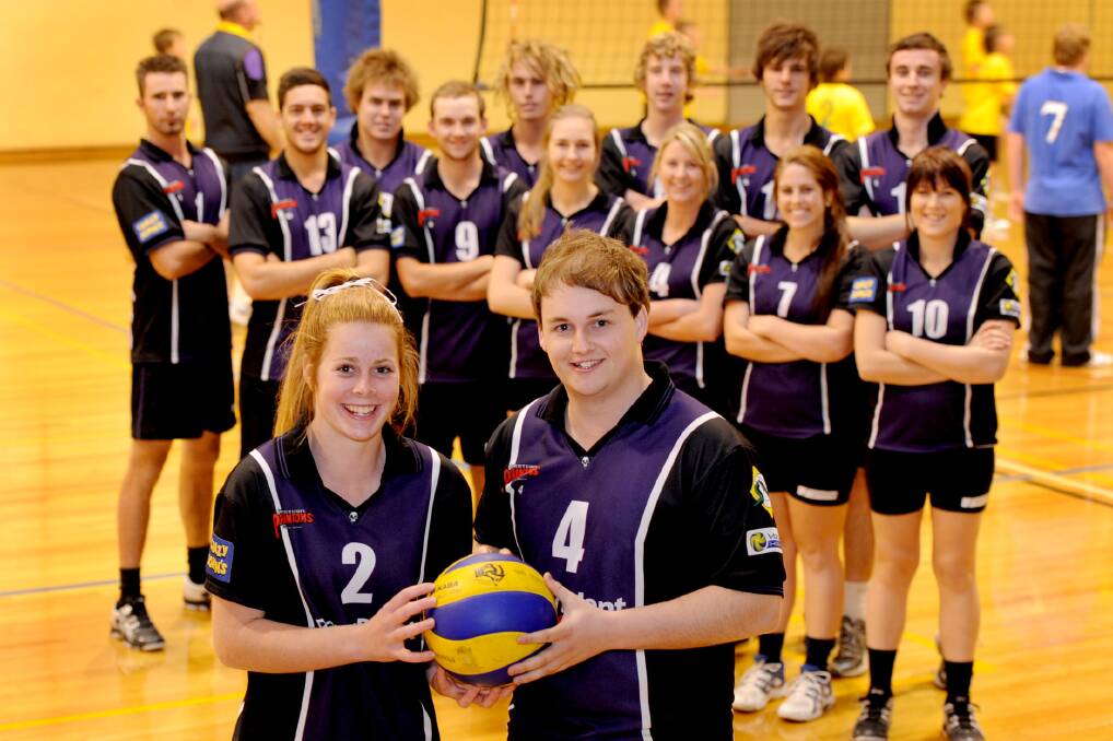 Jess Radford and Matthew Berry will lead the Western Phantoms into tomorrow's Volleyball Victoria state league competition grand finals. 