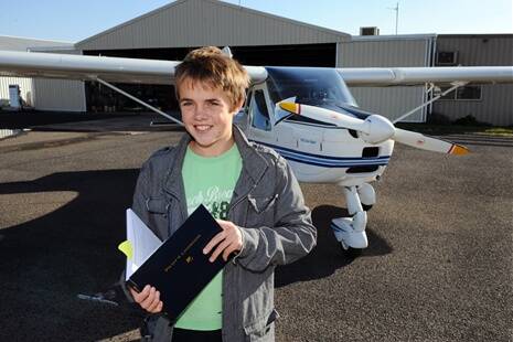 Kaniva schoolboy Angus McFarlane celebrated his 15th birthday with a solo flight around Horsham, trained by Airwego instructor Robert Johns.