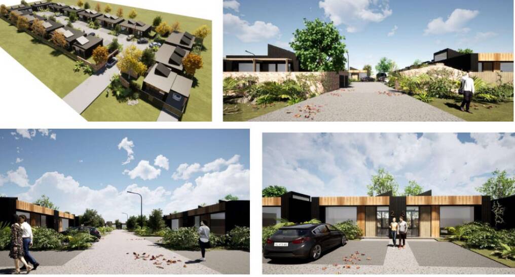 HOUSING: A mock-up of the 25 dwellings to be developed in Alexander avenue.