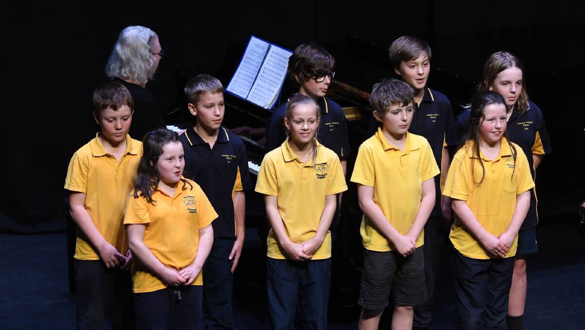 EISTEDFODD: Natimuk Primary School choir performing at the 2019 Wimmera Music Eisteddfod. Picture: FILE.