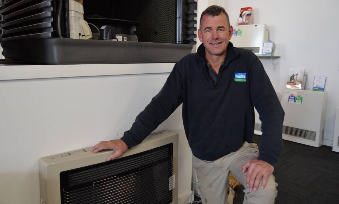 IT'S COLD: Wade's director Adam Jolley said keeping your heating unit serviced helps efficiency and can save you in the long run. Picture: ALISON FOLETTA.