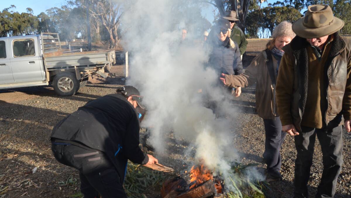 COUNTRY: A Welcome to country and smoking ceremony was held before the presentation and conducted by Wotjobaluk man, Damien Skurrie. Picture: ALISON FOLETTA. 