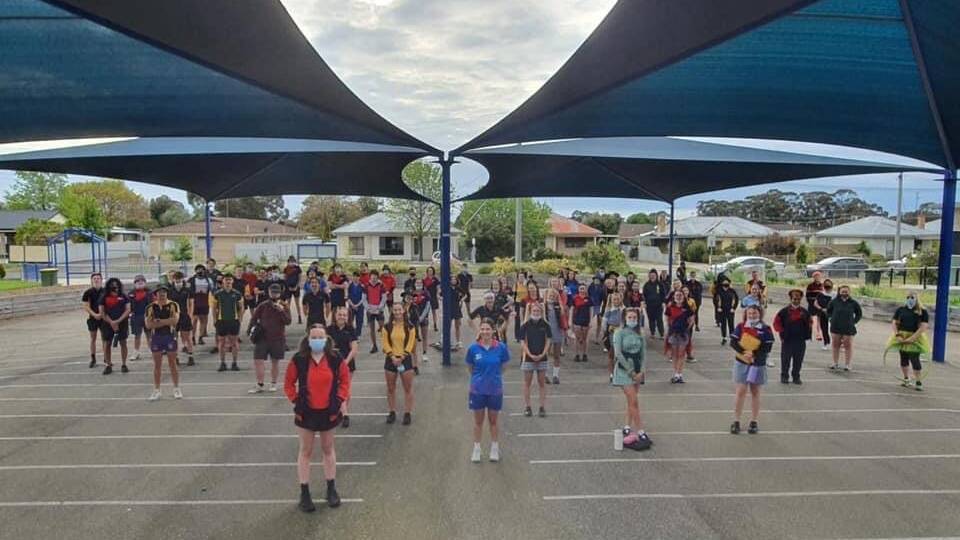 JOURNEY: Horsham College year 12 students on their final day of class. Picture: CONTRIBUTED