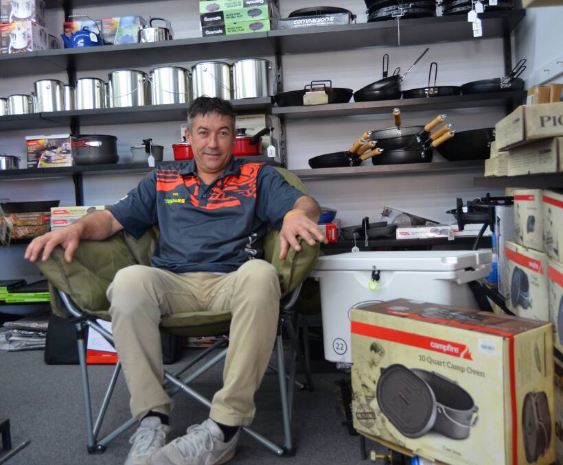 GONE FISHIN: Wimmera Outdoor manager Paul Lewis said camping and hiking gear have been flying out the door for Easter holiday makers. Picture: ALISON FOLETTA.