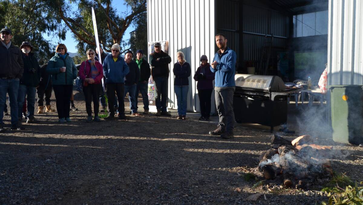 PLATYPUS: Plenty members of the community got up despite the cold morning to hear about the plight of the platypus in the Wimmera. Picture: ALISON FOLETTA.