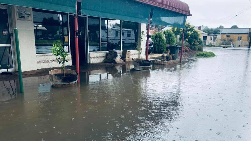 WATER GALORE: Last week's devastating downpour at Rupanyup created havoc for businesses. Picture: CONTRIBUTED.