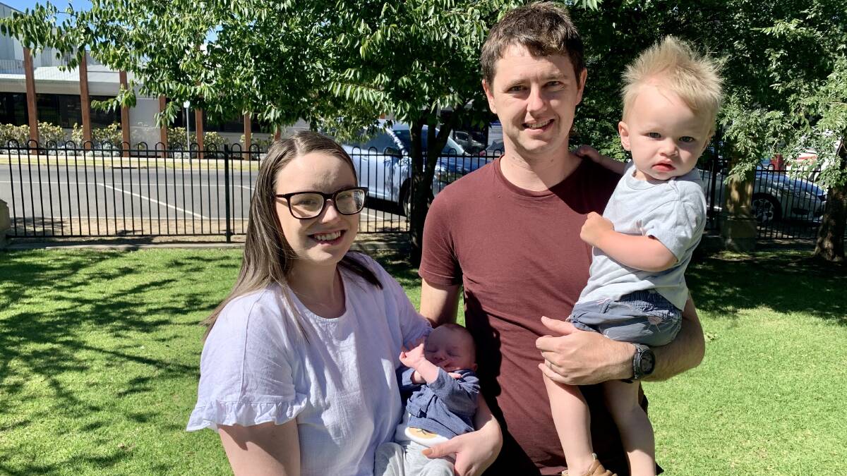WINSALL FAMILY: Lewis is the new addition to the family and the first baby born in the Wimmera in 2021. Picture: ALISON FOLETTA.