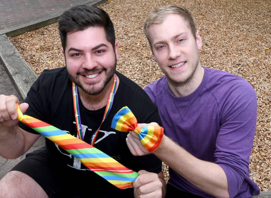 LGBTQI: Wimmera Pride Project co-founder Loucas Vettos and chairperson Scott Robinson. Picture: FILE. 