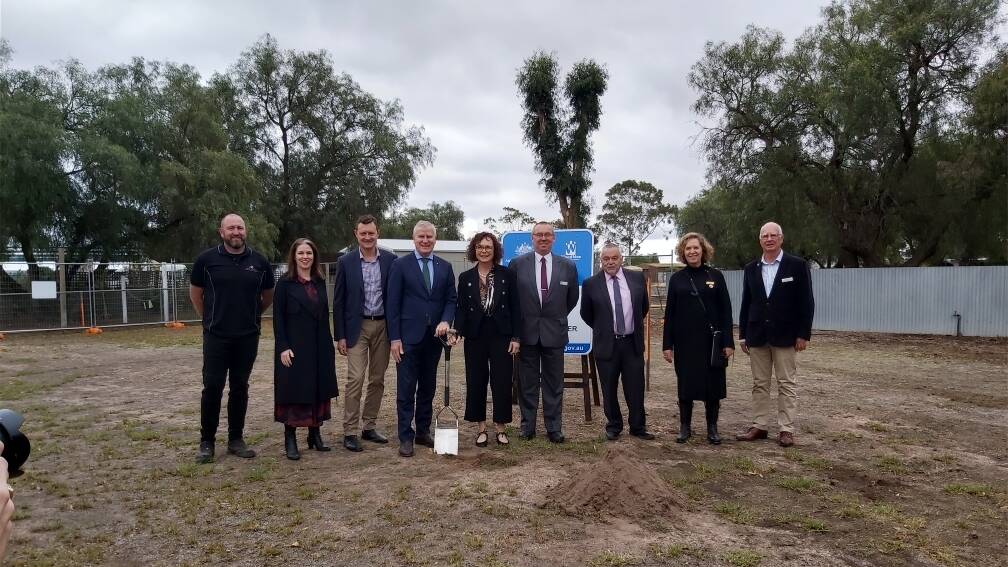 UPGRADES: The construction officially started with Deputy Prime Minister Michael McCormack and Federal Member for Mallee Dr Anne Webster breaking ground at Woodbine. Picture: CONTRIBUTED