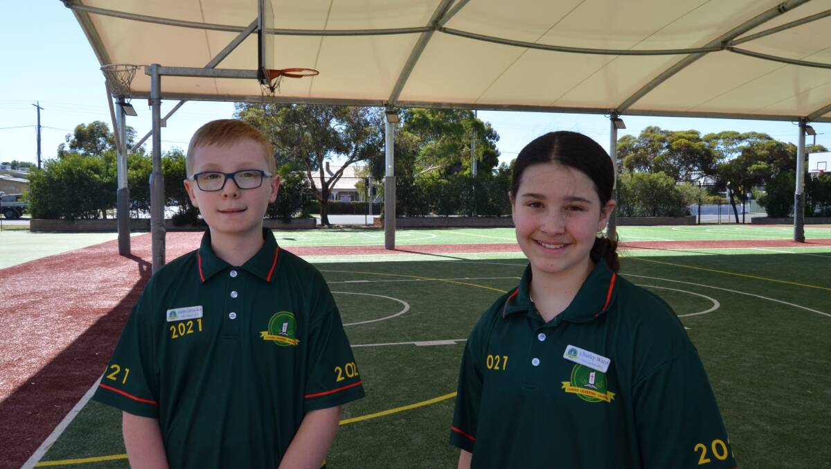 TEAMWORK: Vice captains Liam Carracher and Charley Ward want to make a difference at their school. Picture: ALISON FOLETTA.