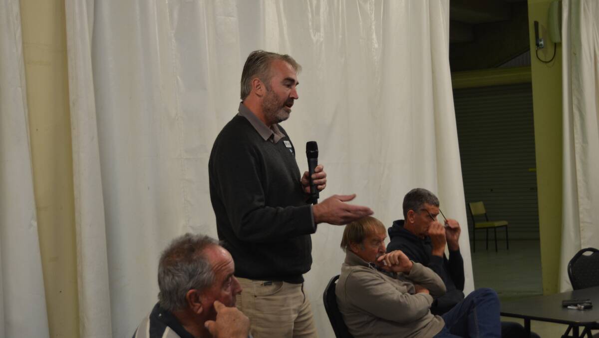SPEAKER: Wimmera CMA chief executive Dave Brennan speaks to the forum. Picture: ALISON FOLETTA 