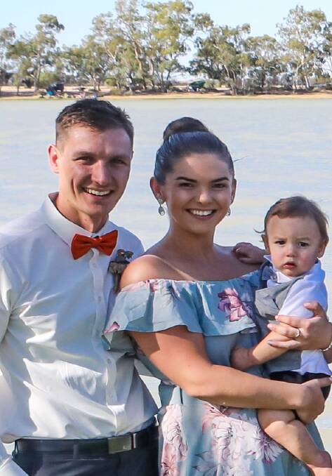 FAMILY: Parents Koen Jones and Steph Winfield with their one year old son, Pearson . Picture: CONTRIBUTED.