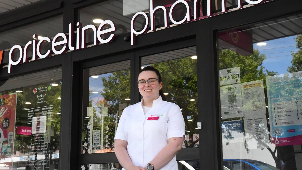 DEMAND: Priceline pharmacist Cobie McQueen said the store has received an overwhelming amount of calls asking about rapid antigen tests. Picture: ALEX BLAIN
