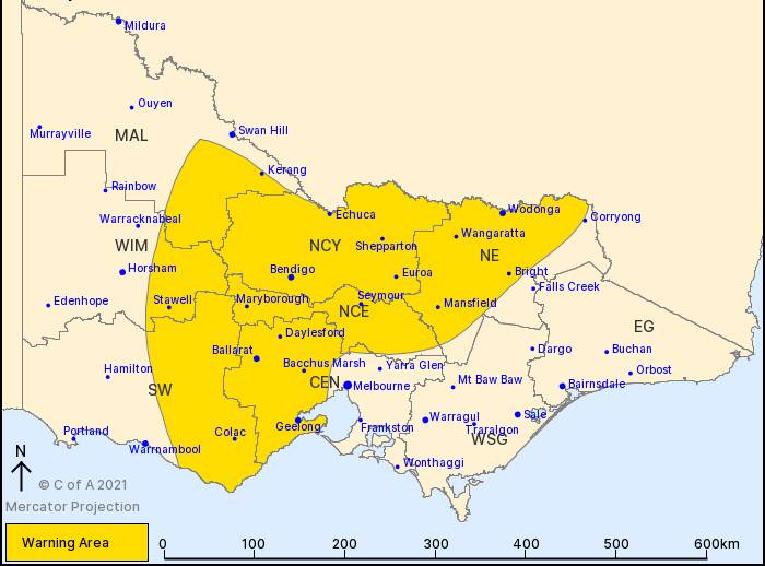 WEATHER: THe Bureau of Meteorology has forecast extreme weather across many parts of the state. Picture: BUREAU OF METEOROLOGY