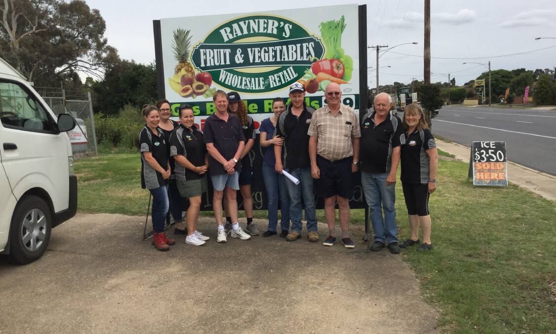 FRUIT AND VEG: The team at Rayner's fruit and vegetables. 