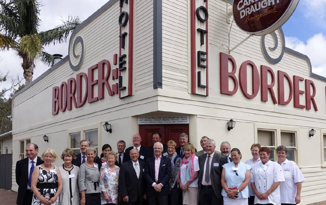 COMMUNITY: Border Inn shareholders with the then Governor of Victoria Alex Chernov AC QC on March 23, 2015. Picture: CONTRIBUTED