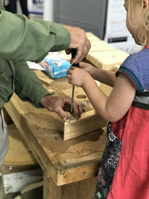 YOUNGER GENERATION: One of the aims of the men's shed project is to be an information exchange between generations. Picture: HORSHAM MEN'S SHED