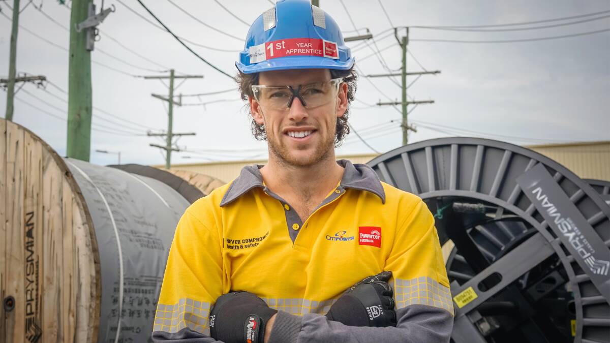 APPRENTICE: Horsham's Ben Lakin was one of 12 apprentices chosen from a field of more than 1000 to be a part of Powercor's highly-lauded program. Picture: CONTRIBUTED
