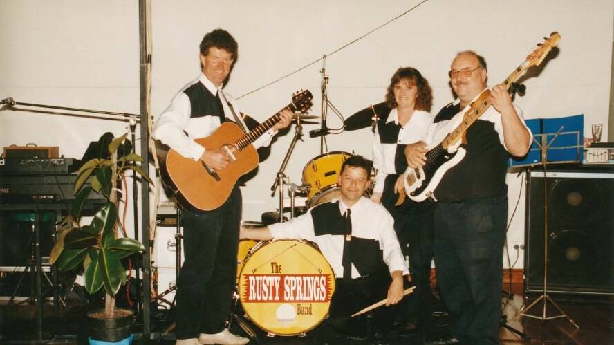 PERFORMER: Phil Batchelor with the Rusty Springs band. Picture: CONTRIBUTED
