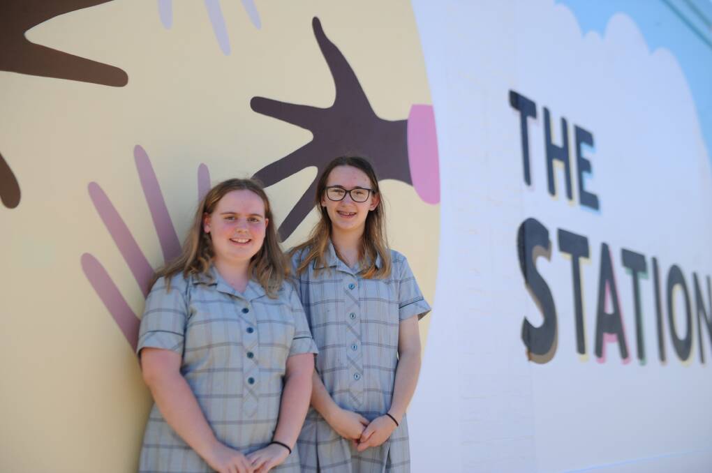 THE STATION: Youth Council members Scarlett Monday-Terry (left) and Bethany Arnup have worked on the re development of the former Nexus Youth Hub. Picture: ALEX DALZIEL