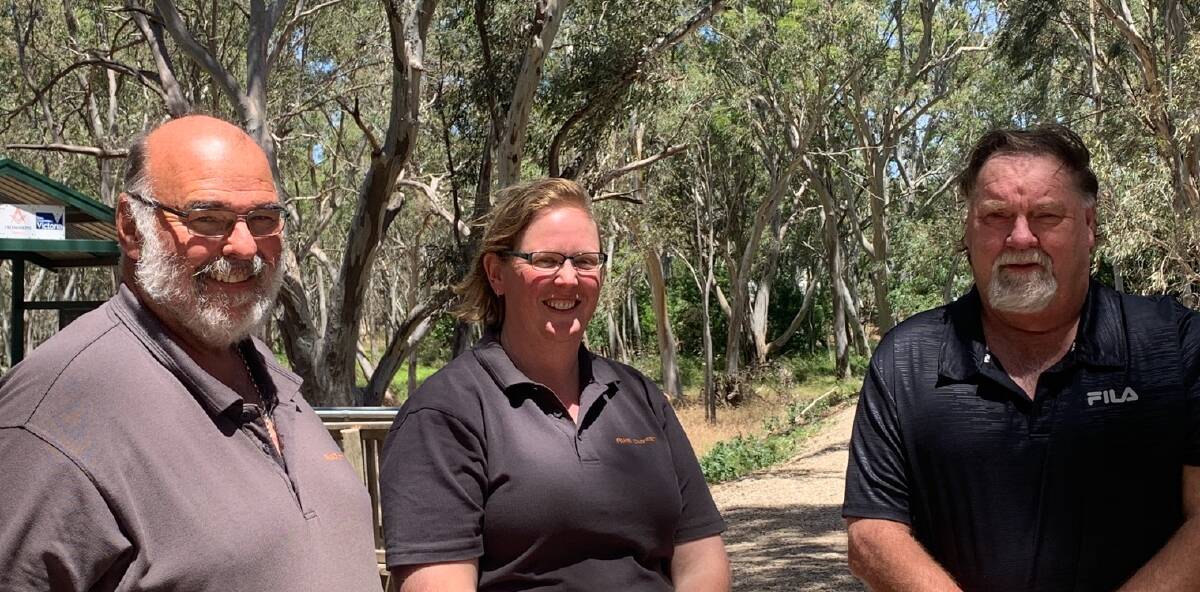 TEAM: The three Wimmera Rural Outreach workers, Murray McInnes (left), Maggie Bridgewater, and Mal Coutts. Picture: CONTRIBUTED