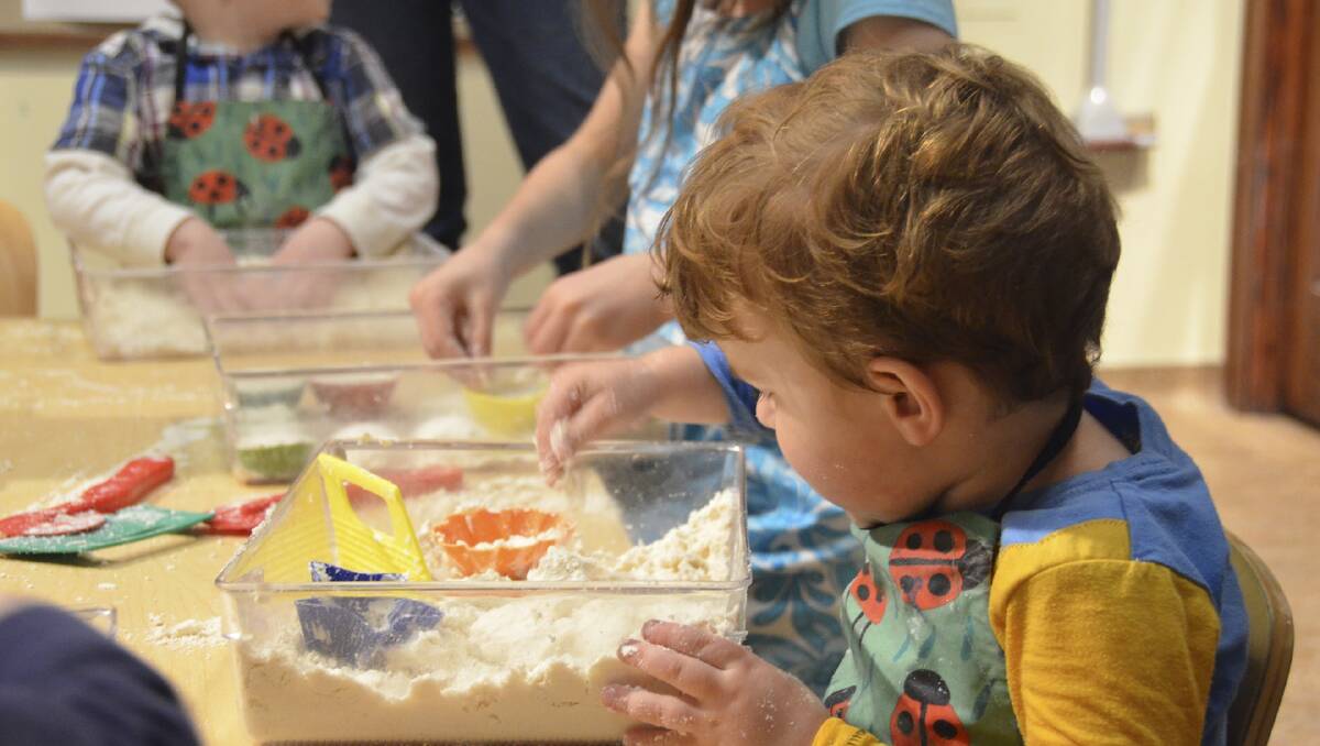OOEY GOOEY: Sensory play can be used a foundation to develop skills in reading, writing, maths and science. Picture: Horsham Rural City Council