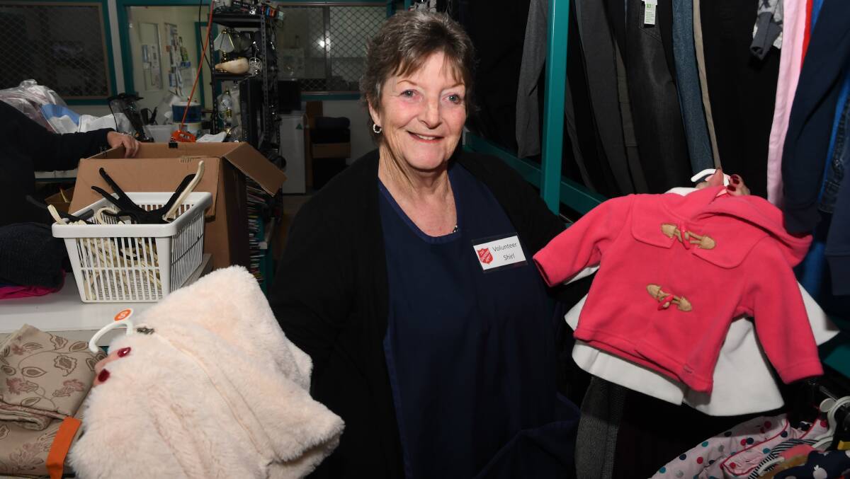 VOLUNTEER: Shirley Riddington sees all sorts of different clothes in her job as a sorter. Picture: ALEX DALZIEL