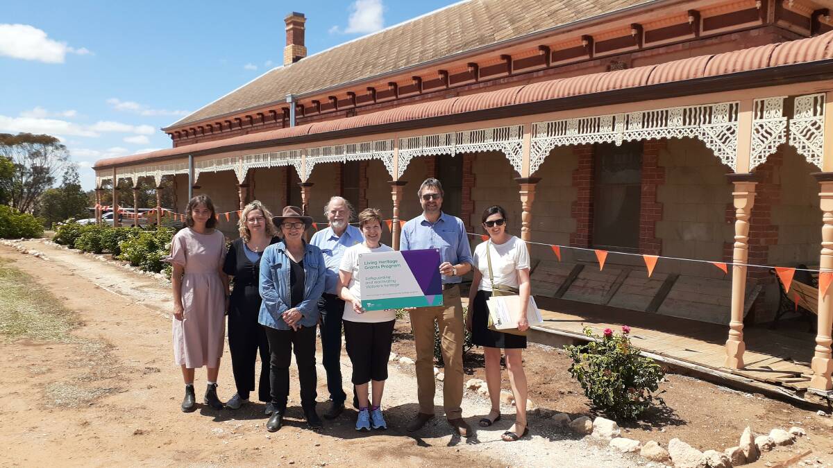 HERITAGE: Members of the Yurunga Homestead committee with Hindmarsh Council's Tourism and Economic Development officer: Stephanie Dodds (left), Zoe Guthrie, Elaine Dolling, Dr Gary Hill, Jennifer Solly, Jeff Woodward, Lisa Rogers. Picture: CONTRIBUTED
